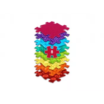 Muffik Ortopedinen sensorinen mattosarja 8-in-1 sateenkaari 8 palapelimattoa sensorinen Muffik / Rainbow / MFK-079