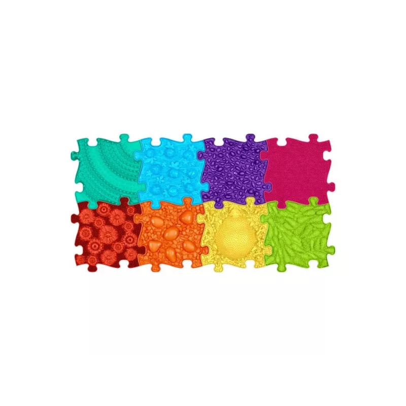 Muffik Ortopedinen sensorinen mattosarja 8-in-1 sateenkaari 8 palapelimattoa sensorinen Muffik / Rainbow / MFK-079