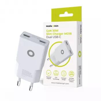 Mobile Origin 30W Slim laturi TÜV MO18 Dual USB-C
