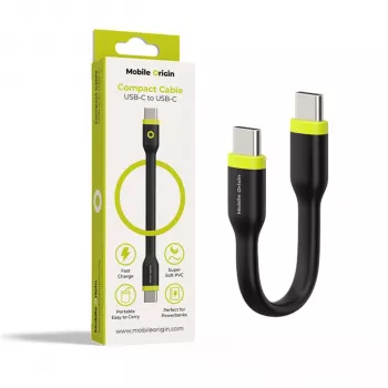 Mobile Origin Compact kaapeli USB-C to USB-C musta 10 cm