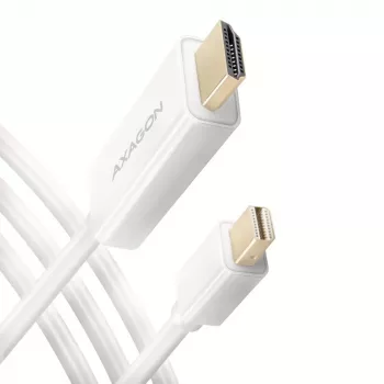 AXAGON Mini DisplayPort - HDMI -adapterikaapeli 4K/30 Hz 1,8 m valkoinen
