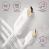 AXAGON Mini DisplayPort - HDMI -adapterikaapeli 4K/30 Hz 1,8 m valkoinen