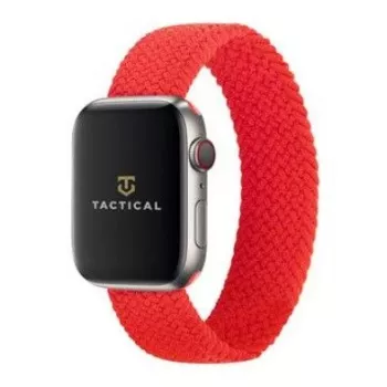 Taktinen punottu ranneke Watch 1/2/3/4/5/6/7/SE 42/44/45mm koko M punainen