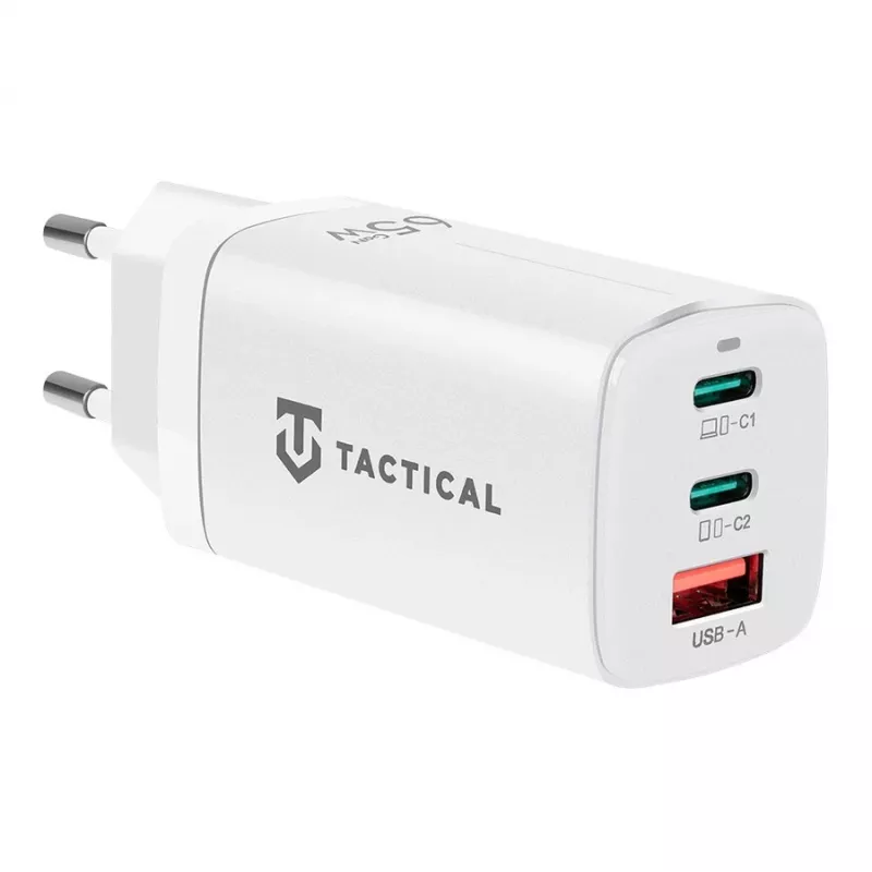 Tactical Adapter FlashBang GaN valkoinen 65W USB-C-laturi