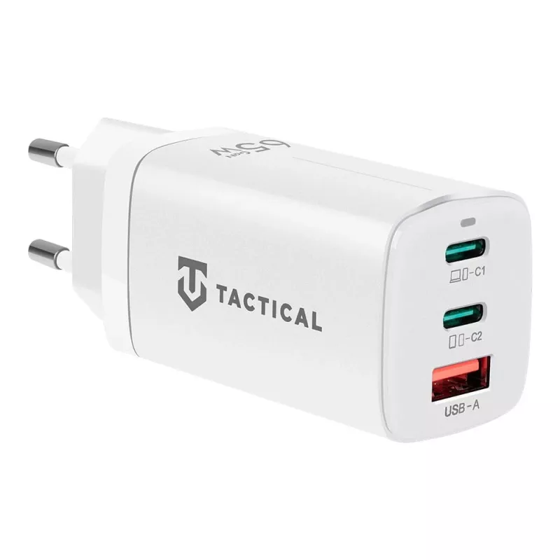 Tactical Adapter FlashBang GaN valkoinen 65W USB-C-laturi