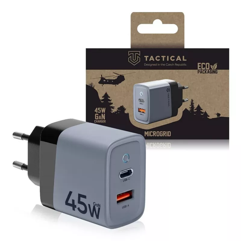 Tactical Microgrid GaN 45W harmaa