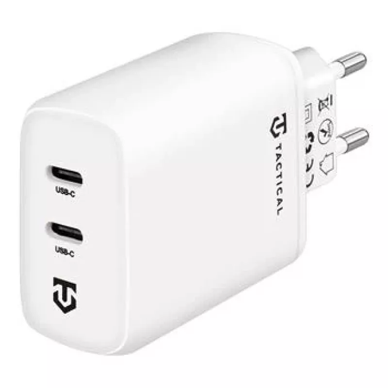 Tactical Base Plug Dual 40W valkoinen GaN seinälaturi