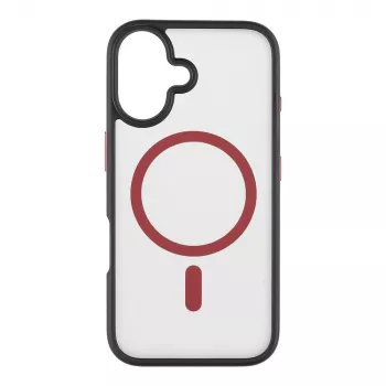 Taktinen takakansi MagForce Hyperstealth 2.0 iPhone 16, musta/punainen