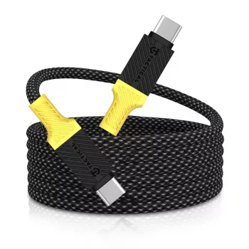 Taktinen MagRope USB-C - USB-C -kaapeli 1,2 m musta/keltainen