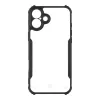 Taktinen takakansi Quantum Stealth iPhone 16 Plus kirkas/musta