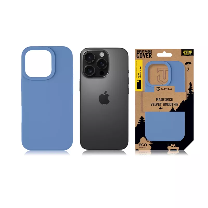 Taktinen takakansi MagForce Velvet Smoothie iPhone 16 Pro Charcoal Black