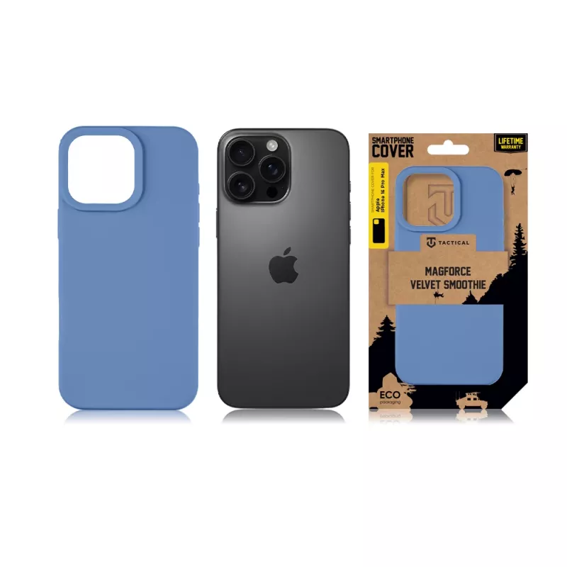 Taktinen MagForce Velvet Smoothie -takakansi Apple iPhone 16 Pro Max - musta