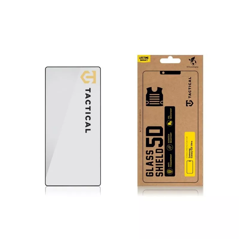 Taktinen Glass Shield 5D Samsung Galaxy S25 Ultra musta
