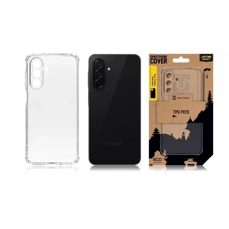 Tactical Back Cover TPU Plyo Samsung Galaxy A26 5G läpinäkyvä