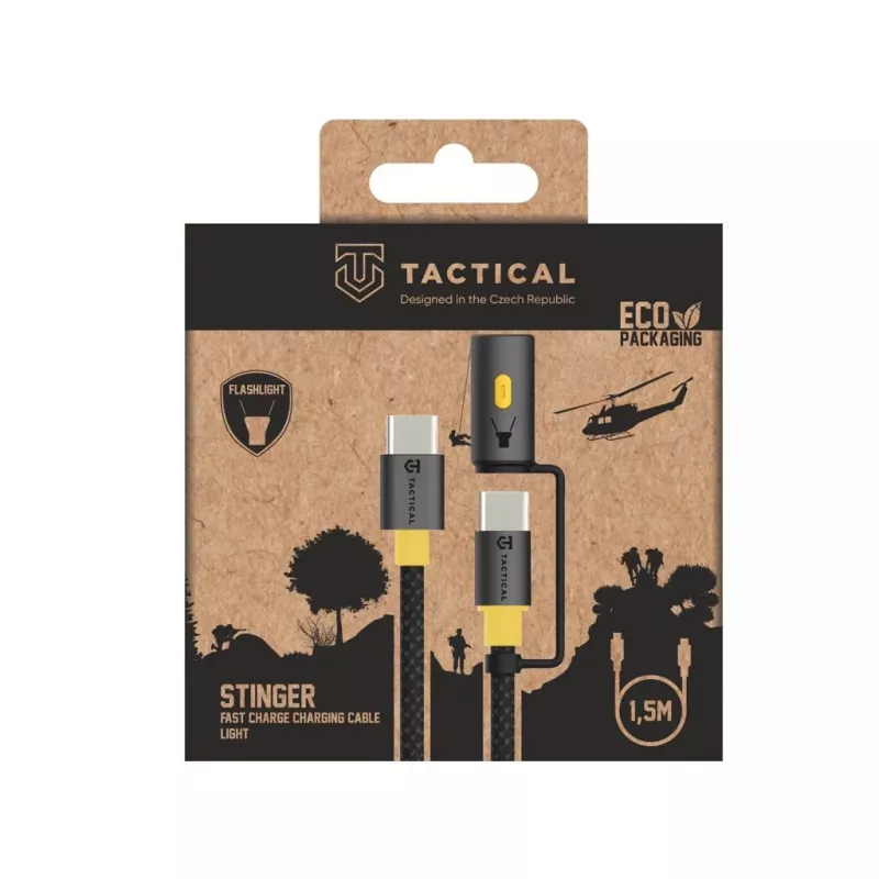 Tactical Stinger Cable USB-C/USB-C musta