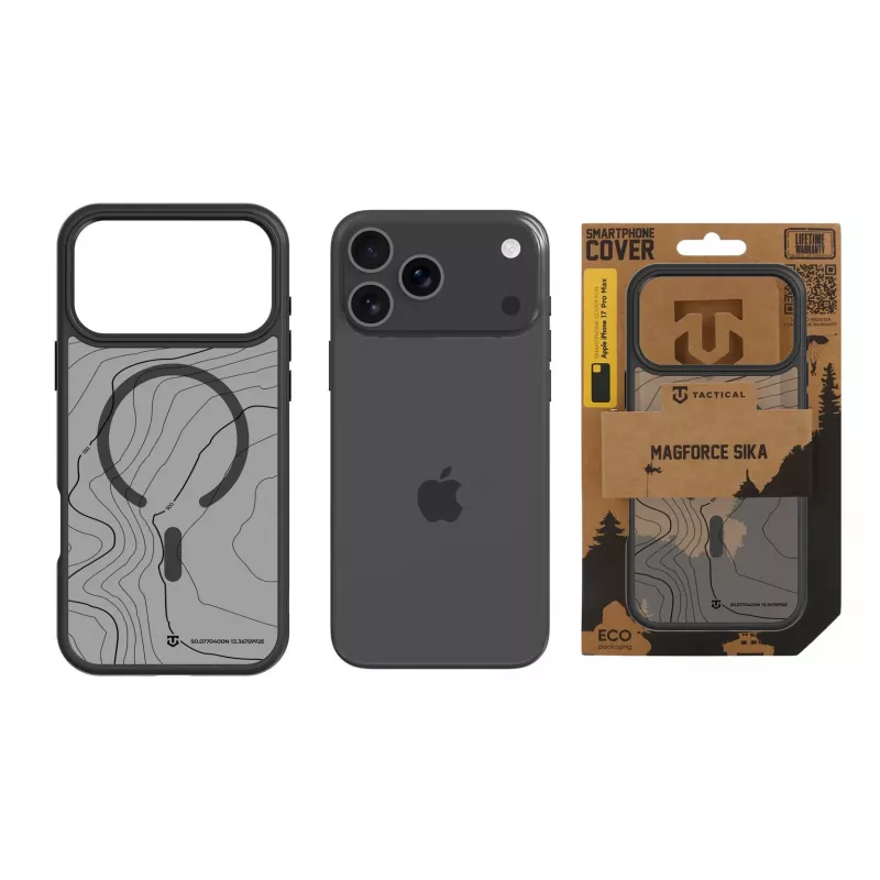Tactical Back Cover MagForce Hyperstealth Sika Apple iPhone 17 Pro Max, asfaltti