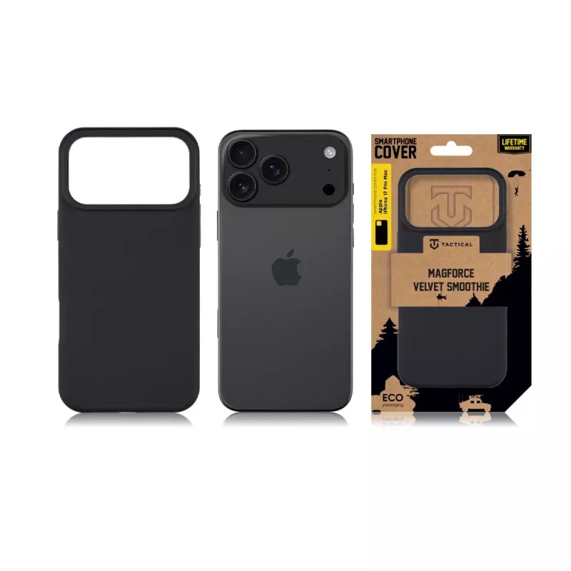 Tactical-suojakuori MagForce Velvet Smoothie iPhone 17 Pro Max Asphalt