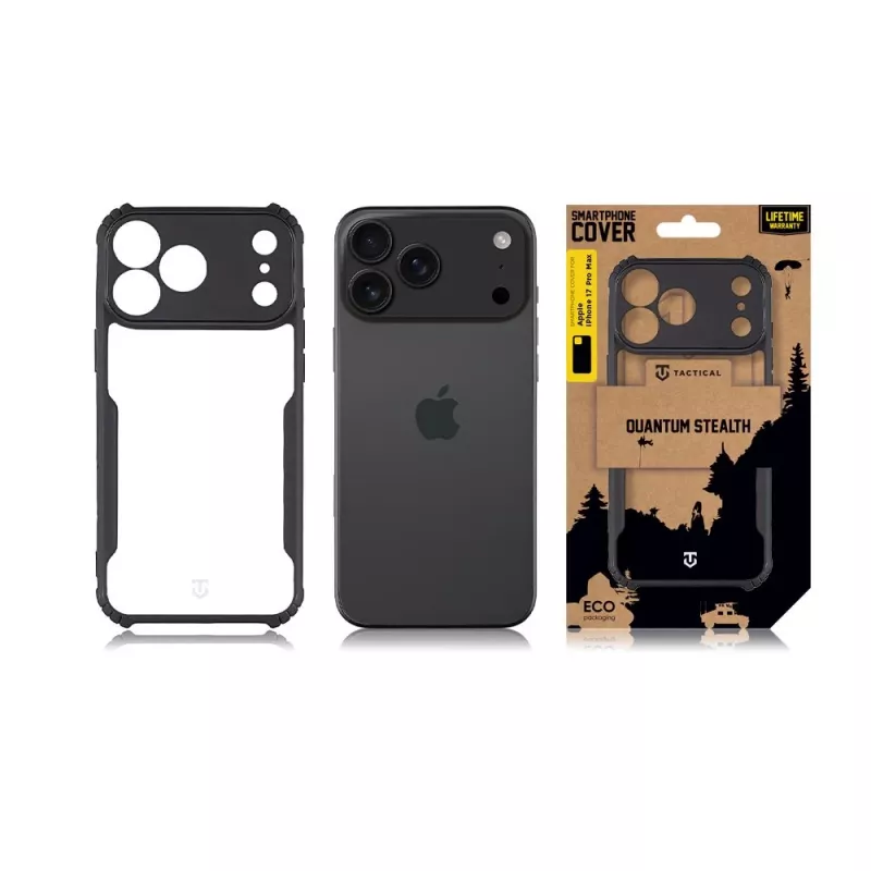 Tactical Back Cover Quantum Stealth Apple iPhone 17 Pro Max Clear/Black