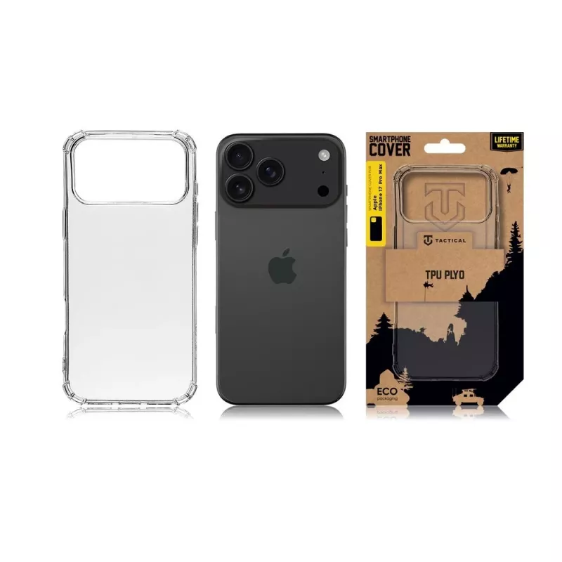 Tactical takasuojakuori TPU Plyo Apple iPhone 17 Pro Maxille Transparent