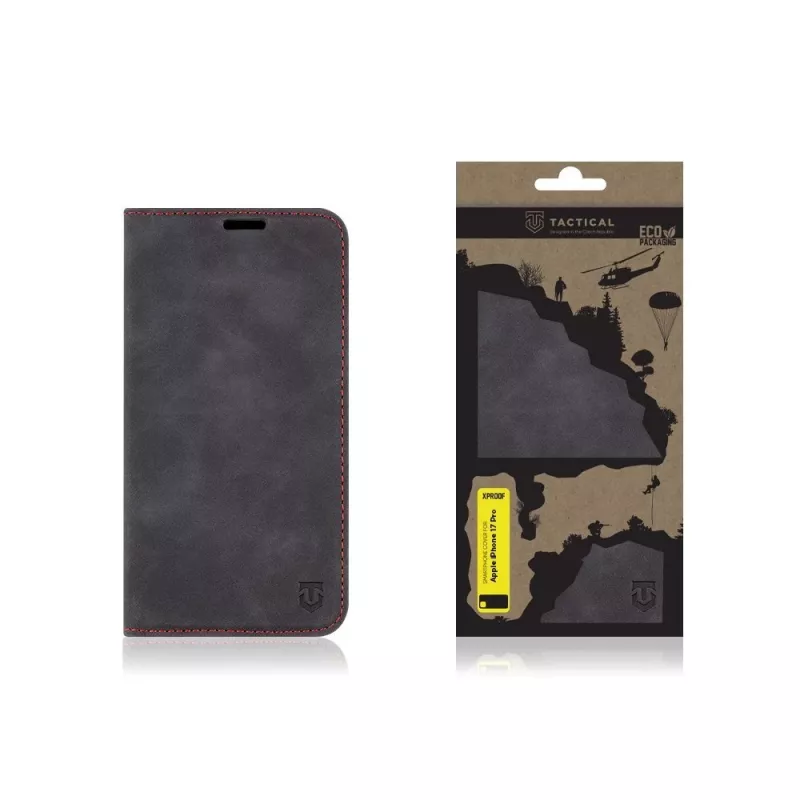 Tactical Book Cover Xproof iPhone 17 Pro Black Hawk musta