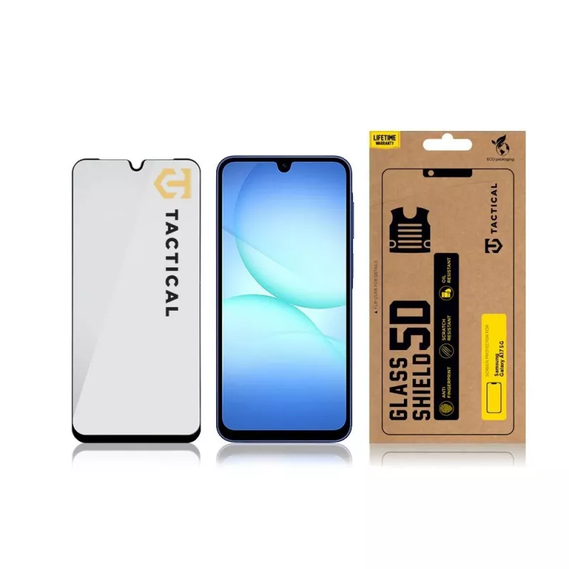 Tactical Glass Shield 5D Galaxy A17 4G/5G musta