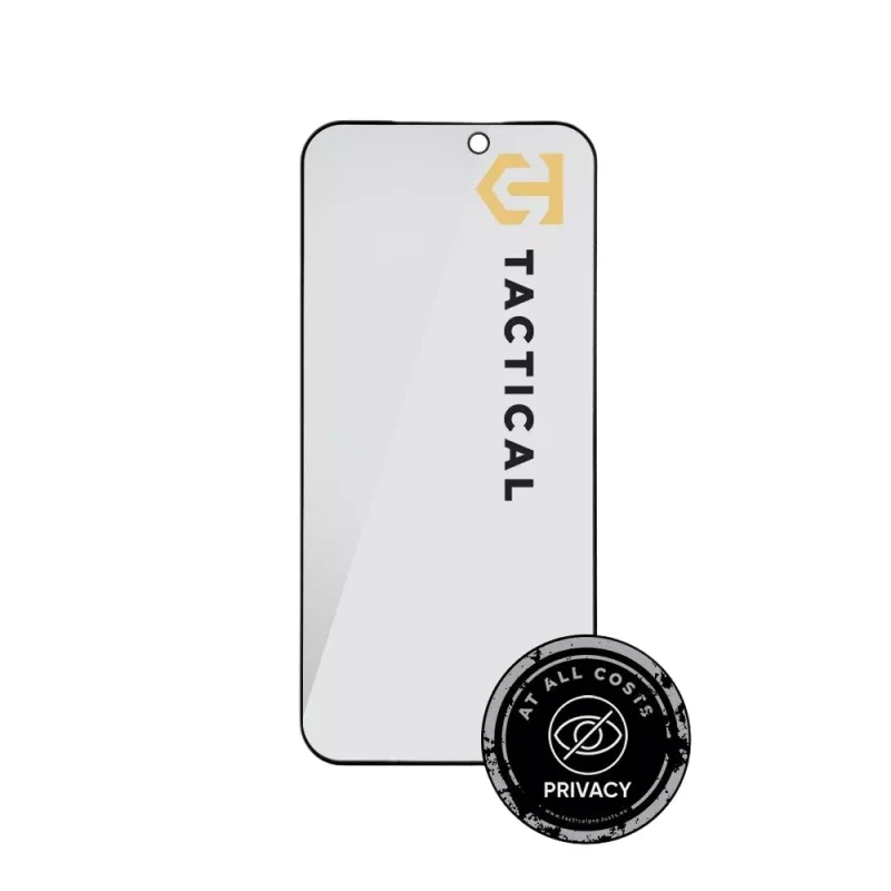 Tactical Glass Shield Privacy 5D iPhone 17 Pro Max musta