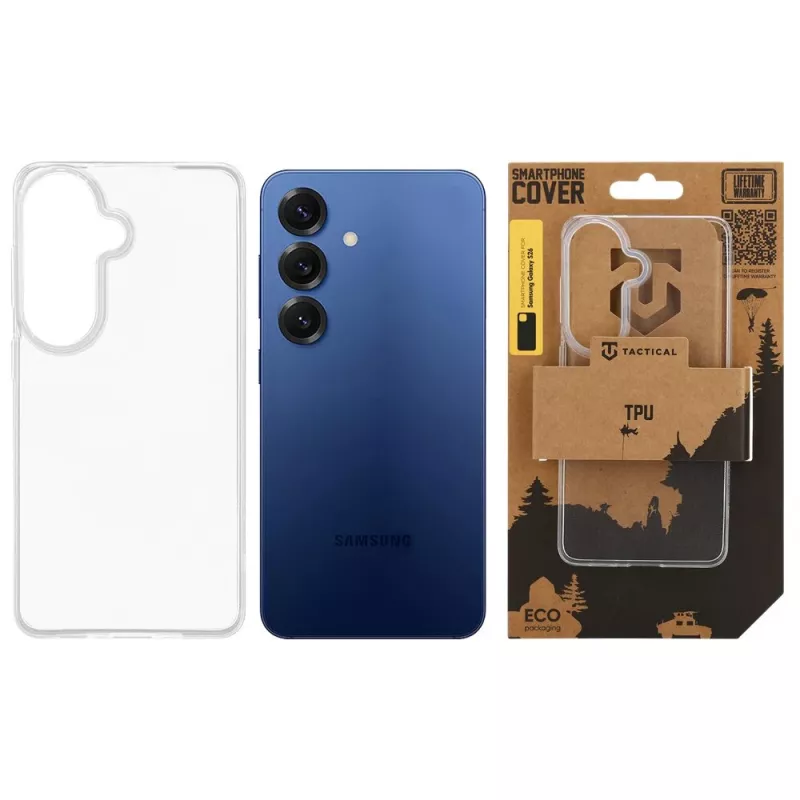 Tactical TPU-takakotelo Samsung Galaxy S26 läpinäkyvä