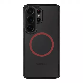 Taktinen takakansi MagForce Hyperstealth 2.0 Samsung Galaxy S26 Ultralle, musta/punainen