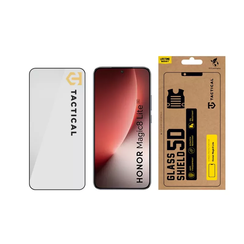 Tactical Glass Shield 5D Magic8 Litelle, musta