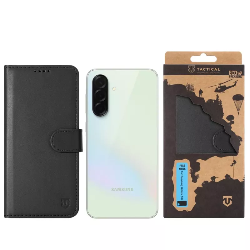 Tactical Book Cover Field Notes Galaxy A37 musta