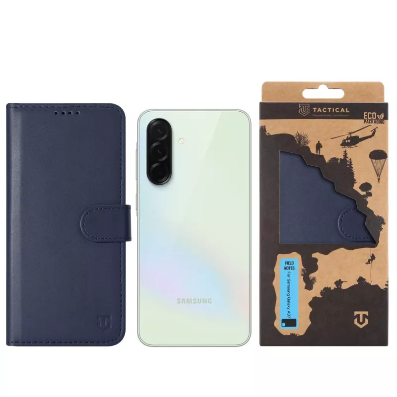 Taktinen kirjakotelo Field Notes Galaxy A37, laivastonsininen