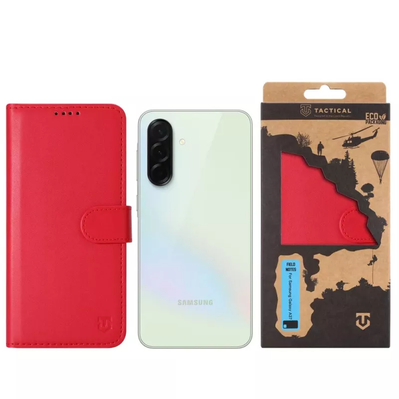 Tactical Book Cover Field Notes Galaxy A37 punainen