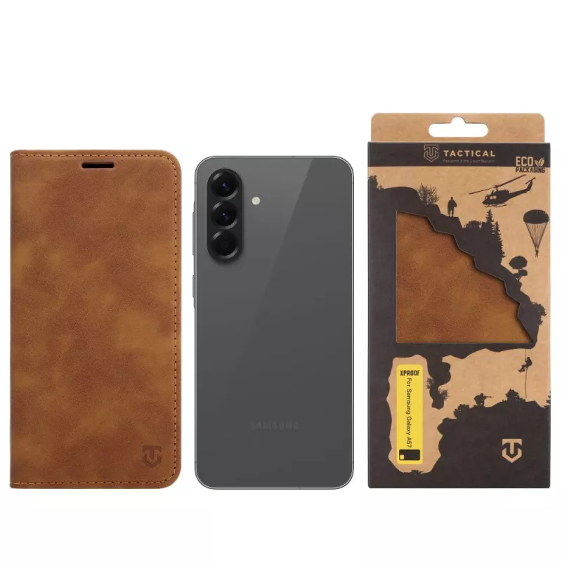 Tactical Book Cover Xproof Galaxy A57, Mud Brown