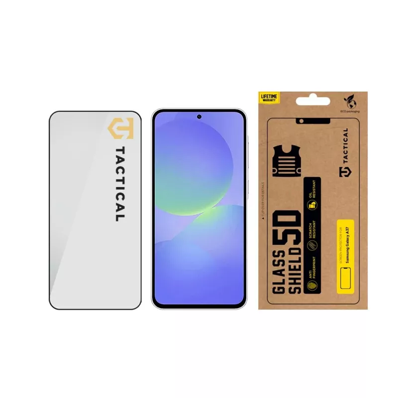 Tactical Glass Shield 5D Galaxy A37:lle, musta