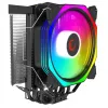 Rampage Octagon C50 CPU-ilmajäähdytin, 120mm PWM-tuuletin, 1 800 RPM, ARGB, Intel LGA 1700/1200/115X, AMD AM5/AM4/AM3+, 4 lämpöputkea, jopa 180W TDP