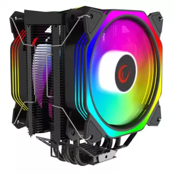 Rampage Octagon C60 CPU-ilmajäähdytin, kaksoistorni, 2x120mm ARGB-tuuletin, 1800RPM, LGA 1700/AM5