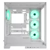 Rampage Hydra V2 Mid Tower PC-kotelo valkoinen 4x 120mm ARGB-tuulettimella ja karkaistulla lasilla