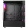 Rampage PLAID V1 Mid Tower PC-kotelo karkaistulasisella ikkunalla, 4x 120mm RGB-tuuletinta, musta