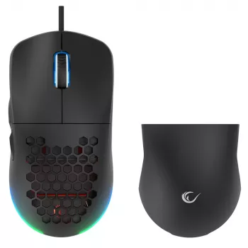 Rampage BLINK johdollinen USB-pelihiiri, 12 800 DPI, RGB, optinen sensori, musta