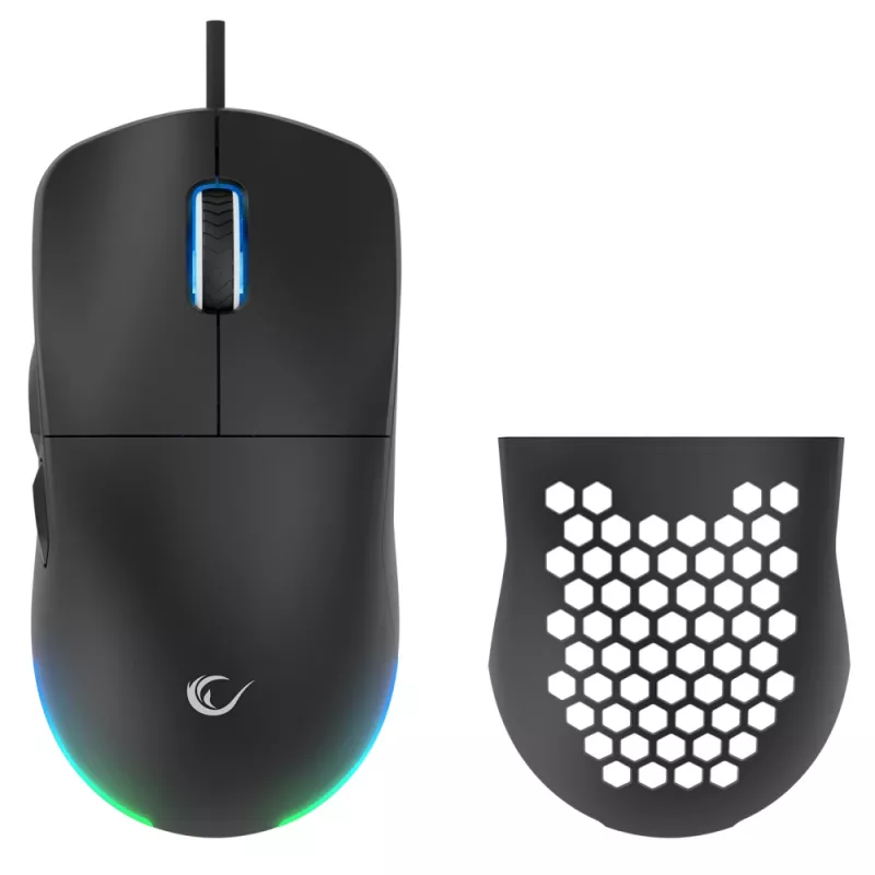 Rampage BLINK johdollinen USB-pelihiiri, 12 800 DPI, RGB, optinen sensori, musta