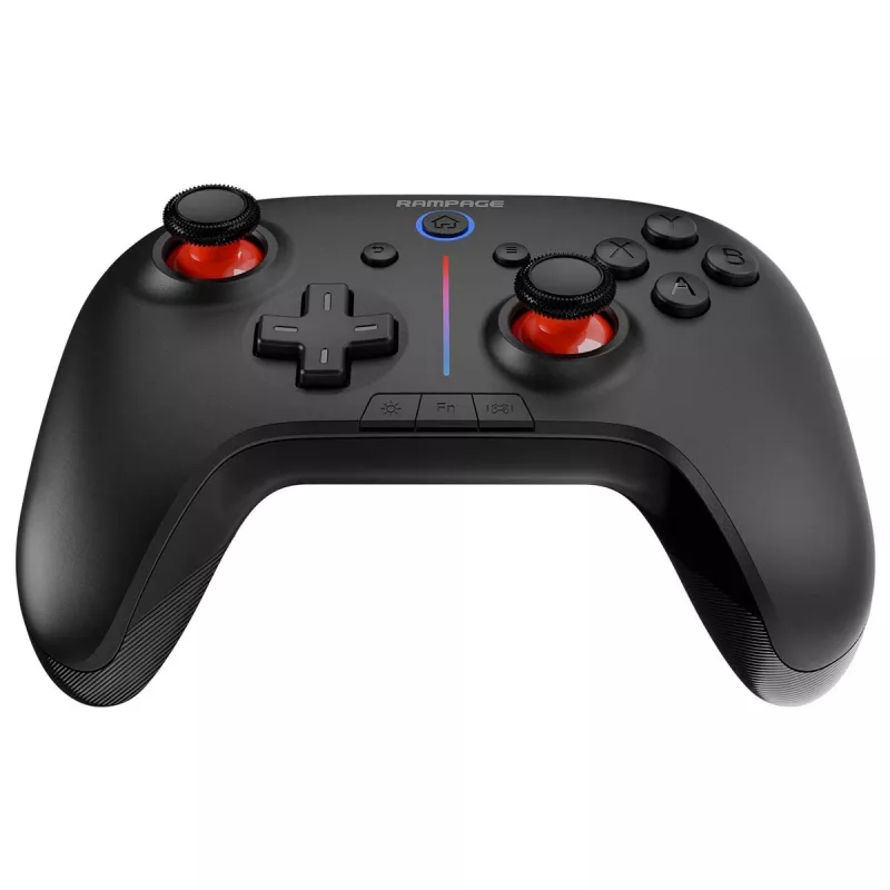 Rampage Hydra Pro Pad langaton RGB 2.4G Hall Effect -ohjain magneettisilla liipaisimilla, musta