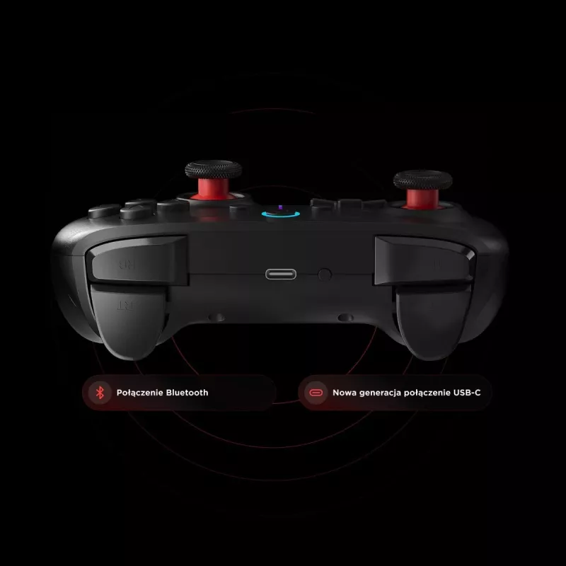Rampage Hydra Pro Pad langaton RGB 2.4G Hall Effect -ohjain magneettisilla liipaisimilla, musta
