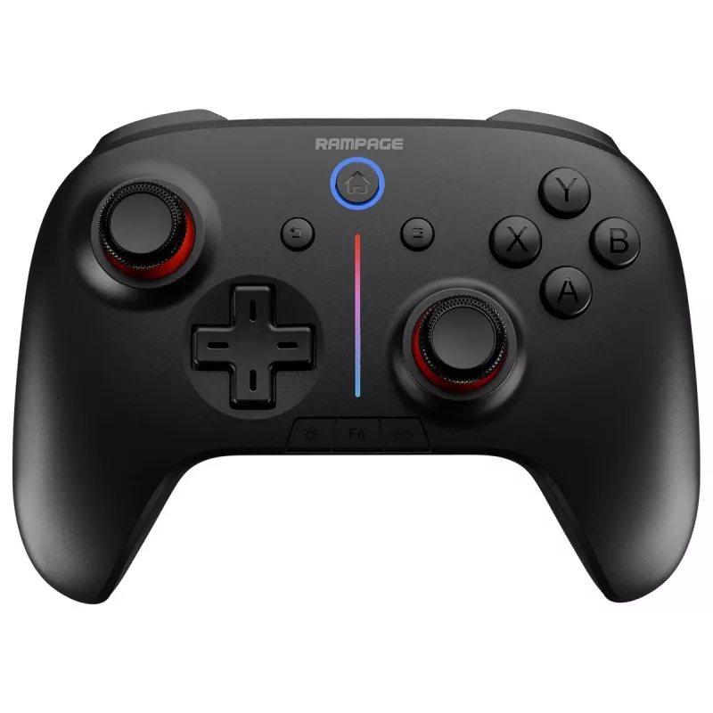 Rampage Hydra Pro Pad langaton RGB 2.4G Hall Effect -ohjain magneettisilla liipaisimilla, musta
