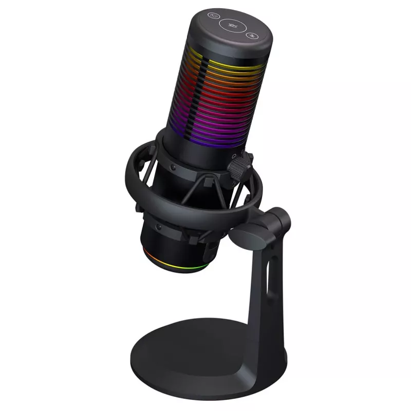 Rampage Bemol RGB USB-C -pelimikrofoni, musta