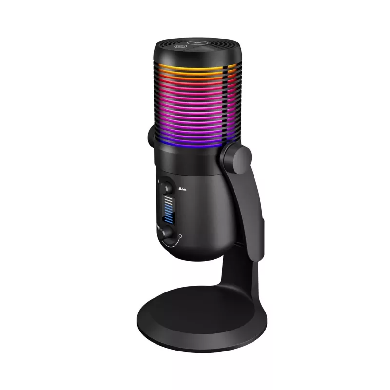 Rampage Diyez RGB USB-C -pelimikrofoni, musta