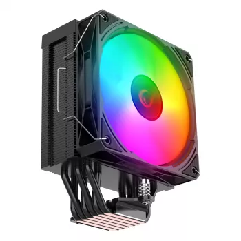 Rampage Octagon C70 prosessorijäähdytin LGA1700/AM5 LCD-tuuletin Infinity 120mm ARGB musta