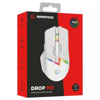 Rampage Drop M3 V2 langaton pelihiiri 24000 DPI 1000 Hz valkoinen