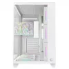 RAMPAGE SEALITE-WHITE Mid-Tower PC-kotelo karkaistulla lasilla, 7x ARGB PWM tuuletinta, valkoinen