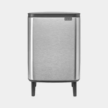 Brabantia BO roskis HI 12 L Matte Steel sormenjälkiä hylkivä