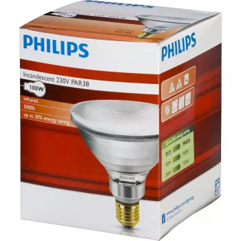 Philips infrapunalamppu PAR38 IR 100W E27 230V kirkas